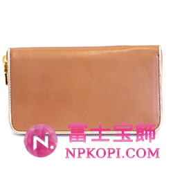 ミュウミュウ MIU MIU 長財布 サイフ 財布 さいふ ブラウン×ラメゴールド 5M0506-CAPRETTO-NAPPA-LAME-CAMMEO